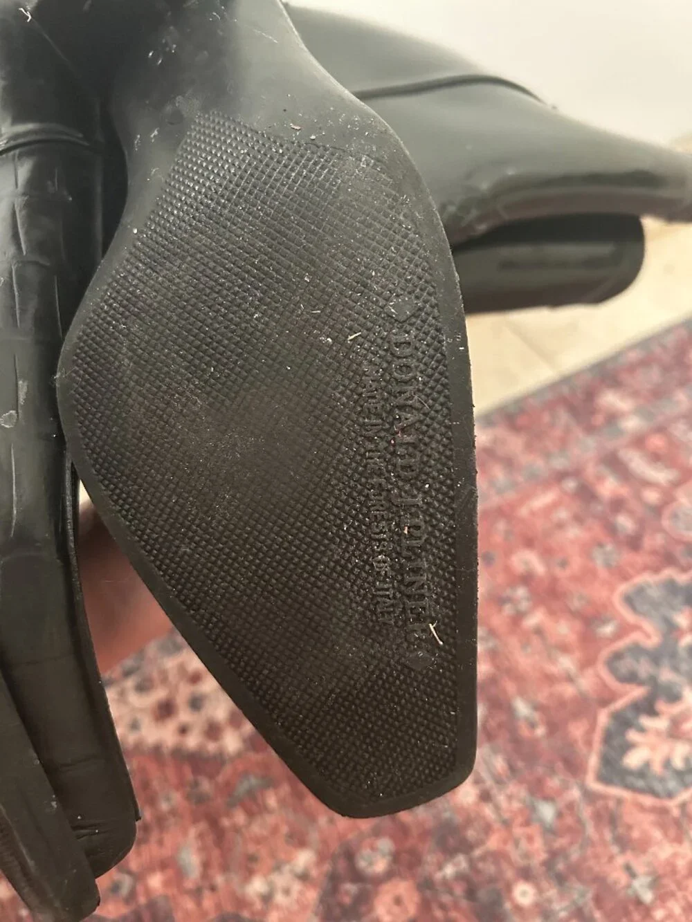 Vintage Donald J. Pliner Embossed Cowboy Rain Boots
